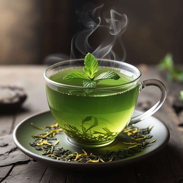 Green herbal tea